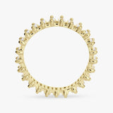 Revere gold plated sterling silver baguette ring medium (British brand)