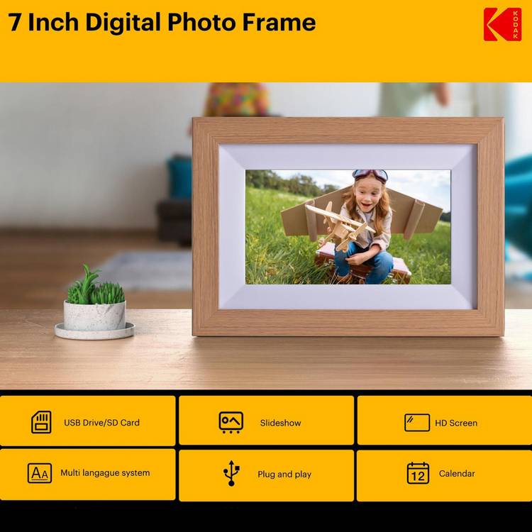 Kodak 7 inch WiFi photo frame burlywood - British product