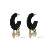 Argos Freedom Gold-tone Charms and Pearl Black Thick Hoop Earrings- Buy online at McGrocer