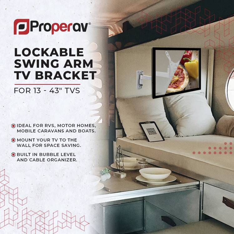 ProperAV Tilt & Swivel TV Bracket for 13-43 Inch TVs (British brand)