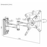 ProperAV Tilt & Swivel TV Bracket for 13-43 Inch TVs (British brand)