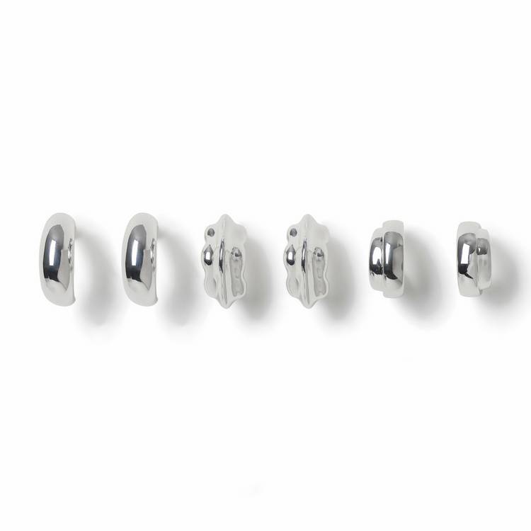 Freedom silver-tone mini hoop earrings 3pk (British brand)