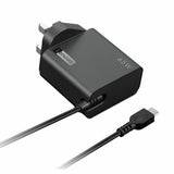 Lenovo 65W USB-C laptop and mobile charger black, imported from the UK
