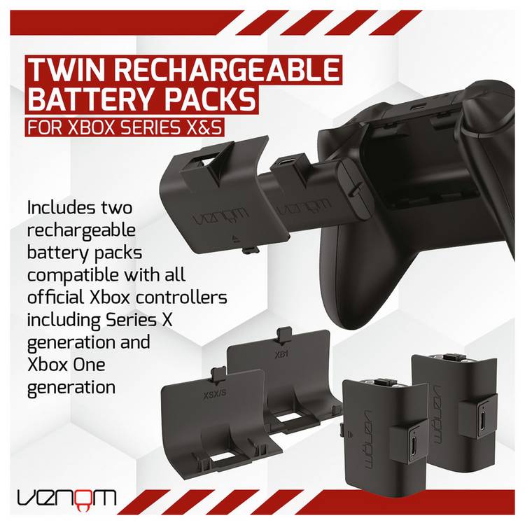 Venom twin rechargeable battery pack for Xbox Series X and One (British brand)