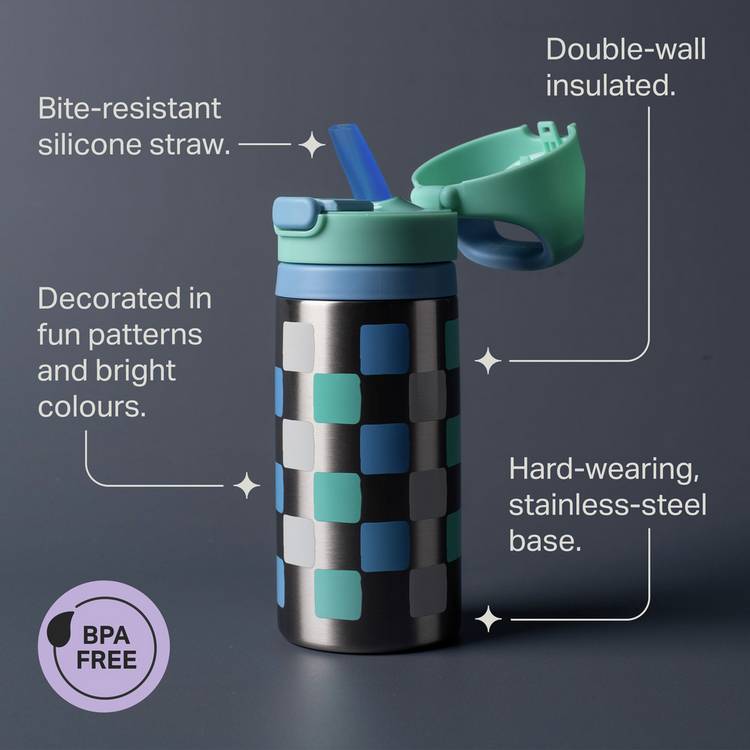 Tommee Tippee toddler flask with straw pink 355ml - British product