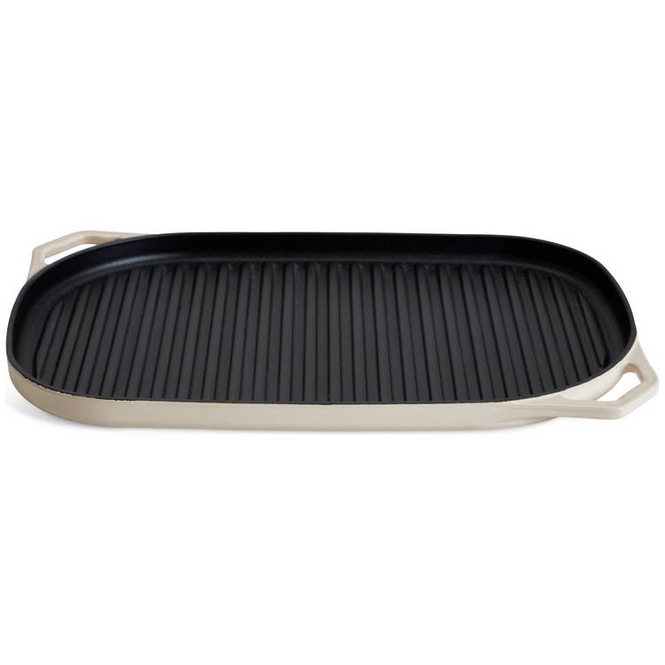 Habitat cast iron grill pan 38cm cream - British product