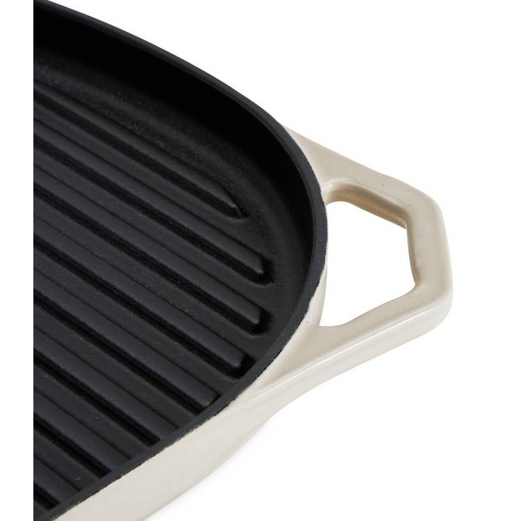 Habitat cast iron grill pan 38cm cream - British product