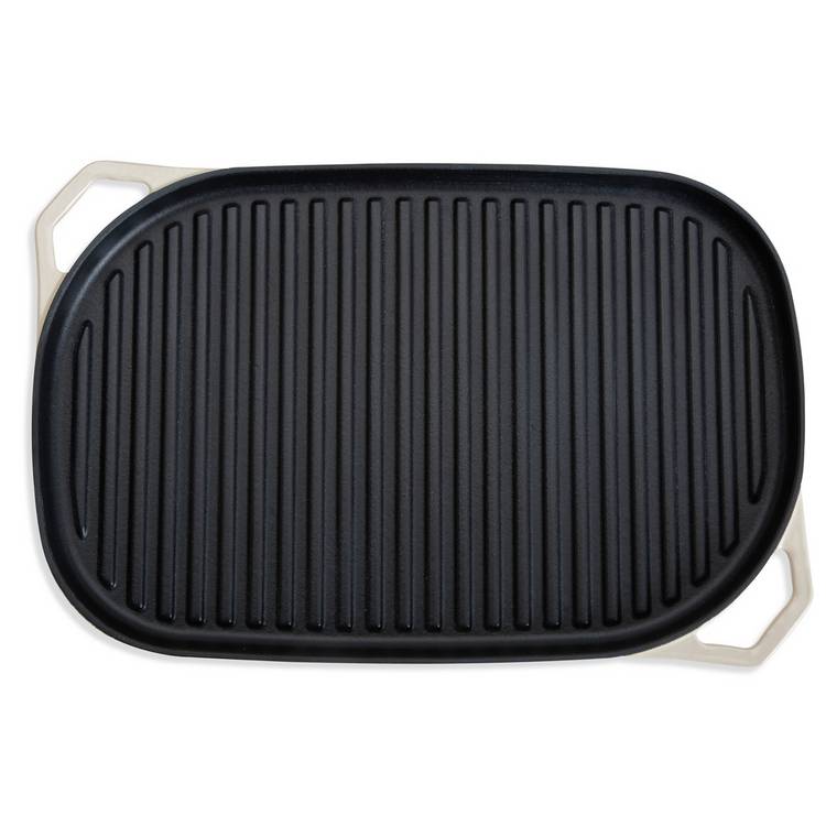 Habitat cast iron grill pan 38cm cream - British product
