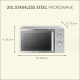 Haden stainless steel microwave 800W 20L (British brand)