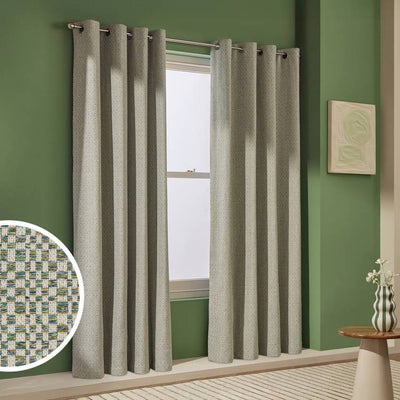 Argos Habitat Blackout Jacquard Eyelet Curtains Teal 117x137cm- Buy online at McGrocer