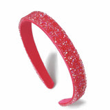 Flitzy pink glitter headband with shimmering crystals (British brand)