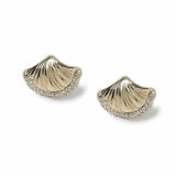 Argos Freedom Gold Tone Crystal Shell Stud Earrings- Buy online at McGrocer