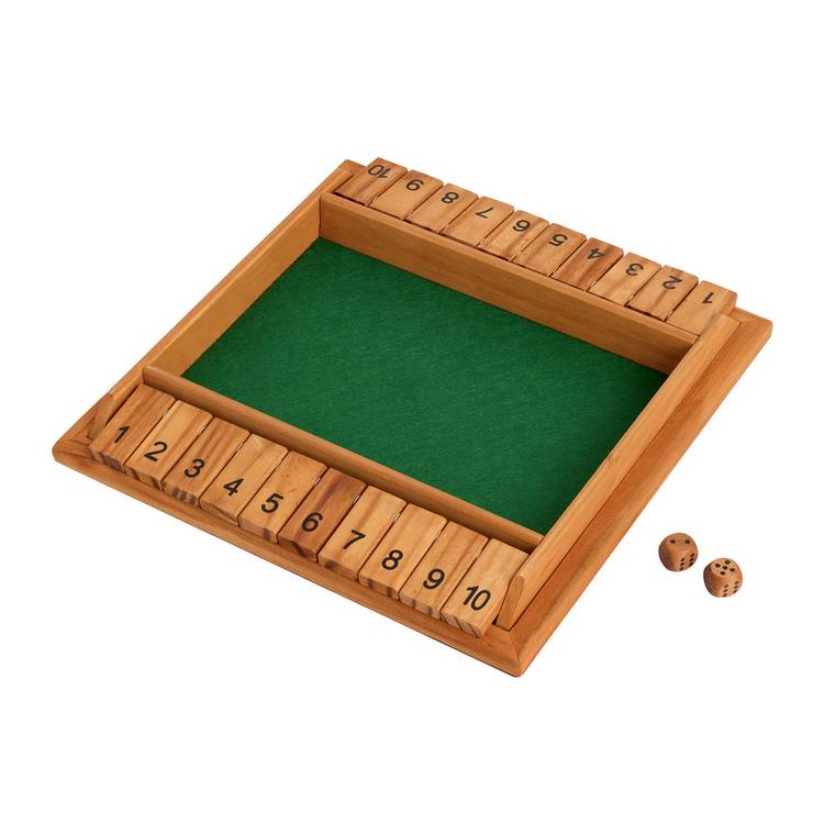 Professor Puzzle Shut The Box wooden game, UK version