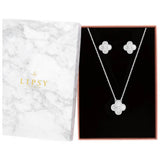 Lipsy silver plated floral clover set - British product