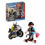 Playmobil Police Motorcycle Chase Playset - British product