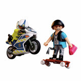 Playmobil Police Motorcycle Chase Playset - British product