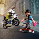 Playmobil Police Motorcycle Chase Playset - British product