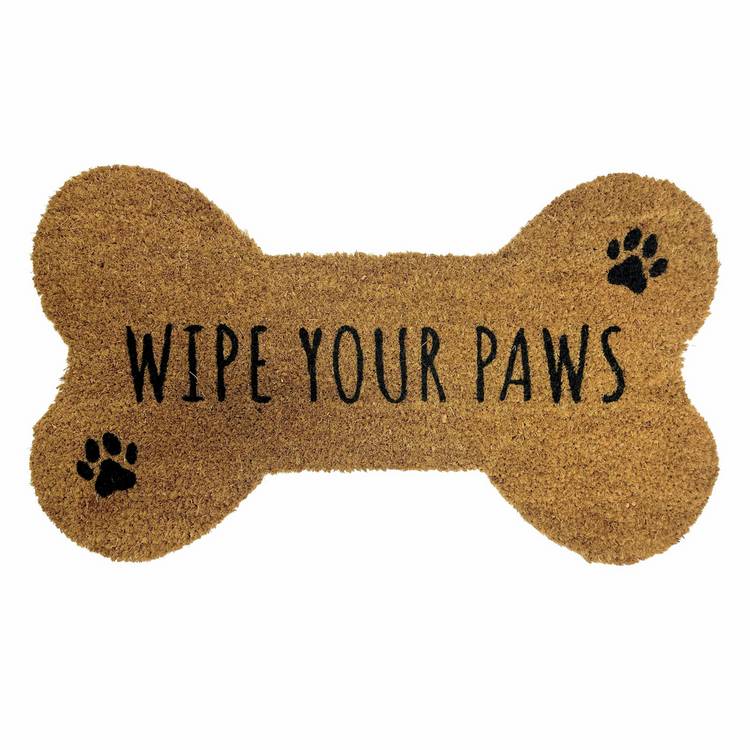 Mighty Mats cut pile bone-shaped doormat 45x75cm, UK version