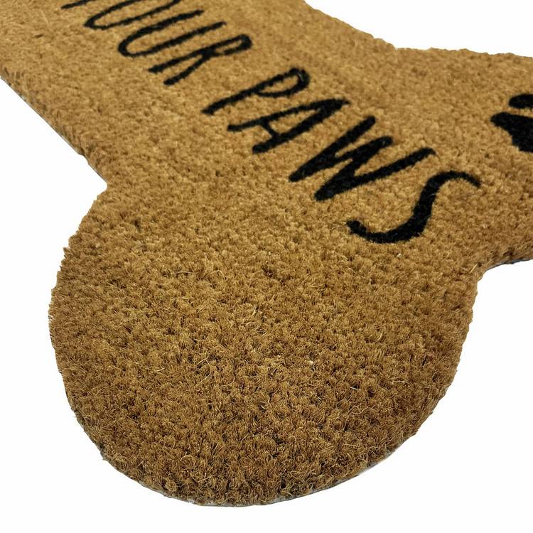 Mighty Mats cut pile bone-shaped doormat 45x75cm, UK version