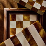 Habitat checkered trinket boxes brown and cream set of 3 - British product