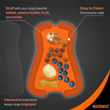 Bionic treat shaker large dog chew toy orange - British product