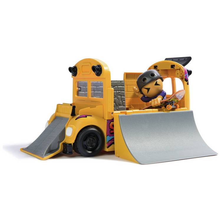 Tech Deck Sk8 Crew fingerboard playset with bus and ramps - British product