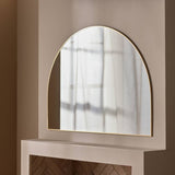 Argos Habitat Overmantle Gold Aluminium Arch Wall Mirror - 100x75cm- Buy online at McGrocer