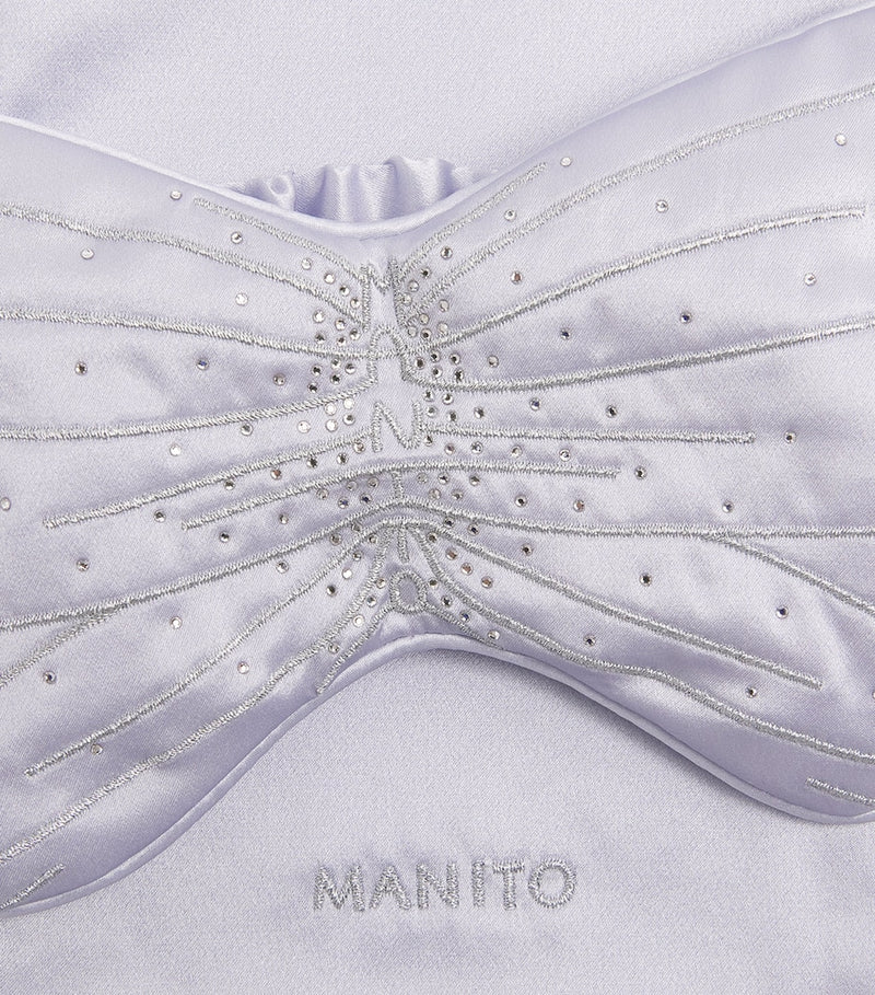MANITO mulberry silk butterfly eye mask with rhinestones - British product