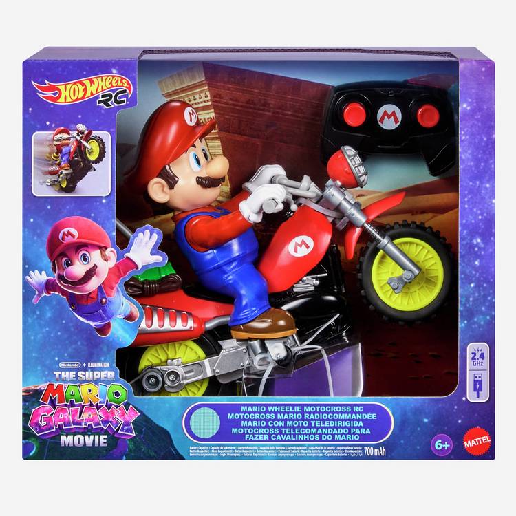 Hot Wheels Mario Wheelie Motocross remote control toy - British product
