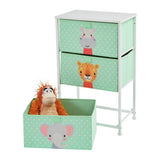 Liberty House Toys kids jungle 3 drawer storage unit green (British brand)