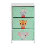 Liberty House Toys kids jungle 3 drawer storage unit green (British brand)