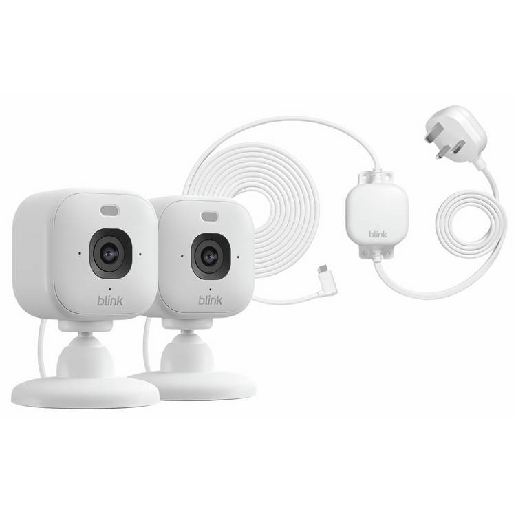 Blink security camera 2 pack with weather-resistant adaptor - British product