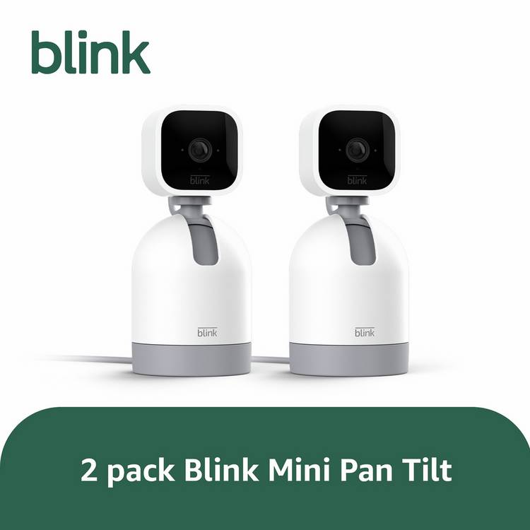 Blink Mini Pan-Tilt security camera pack of 2, UK version