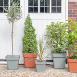 Ivyline Cleo Square Planter with Wheels Terracotta 40cm - British product