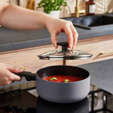 Morphy Richards 5-piece saucepan set grey (British brand)