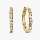 Argos Revere Gold Plated Sterling Silver Pave Set Hoop Earrings- Buy online at McGrocer