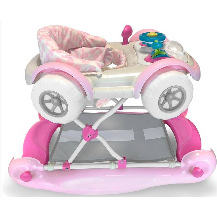 Mychild baby walker pink with steering wheel (British brand)