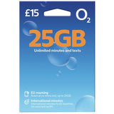 O2 25GB Pay As You Go SIM card - British product