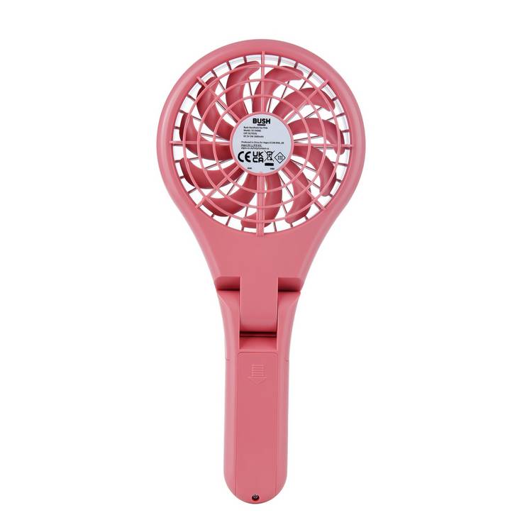 Bush handheld fan pink 4 inch, imported from the UK