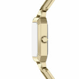 Armani Exchange gold tone stainless steel watch rectangular case, UK version
