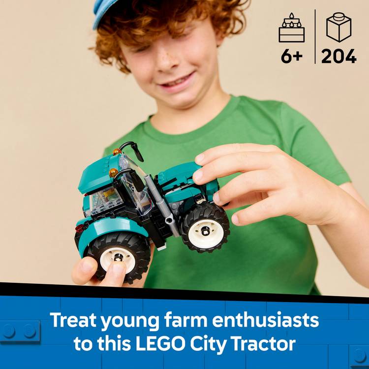 LEGO City Tractor building set 204 pieces (British brand)