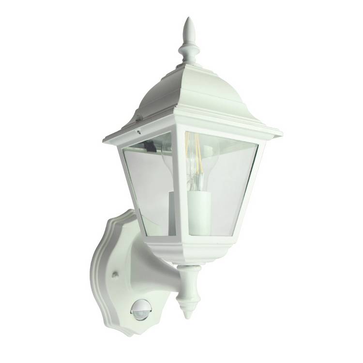 Coast Classic 4 Panel PIR Lantern white finish - British product