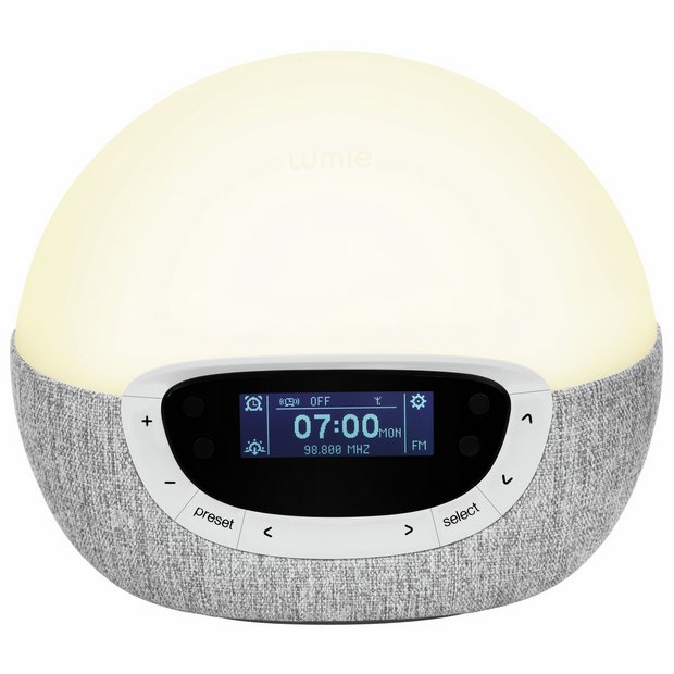 Lumie Shine 300 sunrise alarm clock grey, imported from the UK
