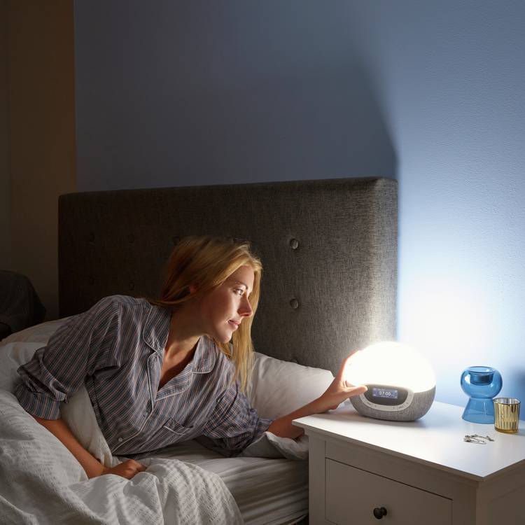 Lumie Shine 300 sunrise alarm clock grey, imported from the UK