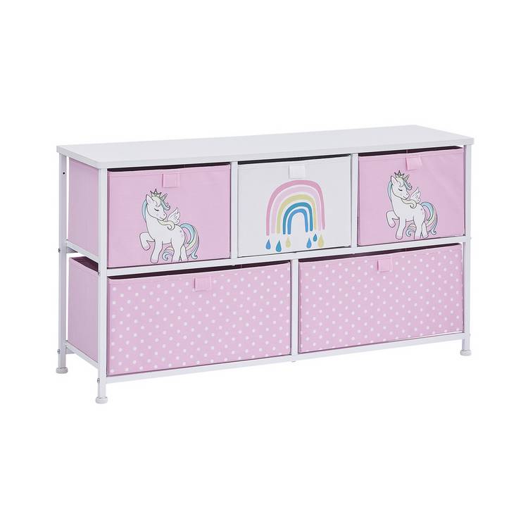 Liberty House Toys unicorn storage unit pink - British product