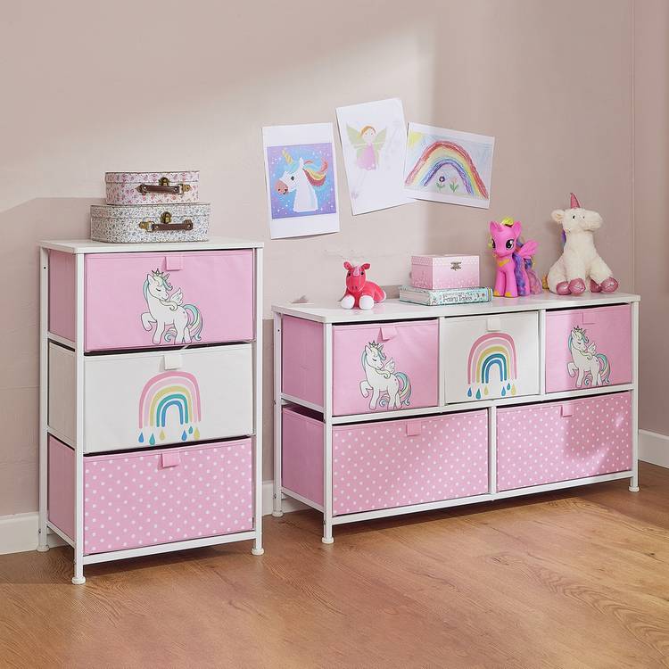 Liberty House Toys unicorn storage unit pink - British product