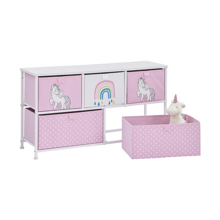 Liberty House Toys unicorn storage unit pink - British product