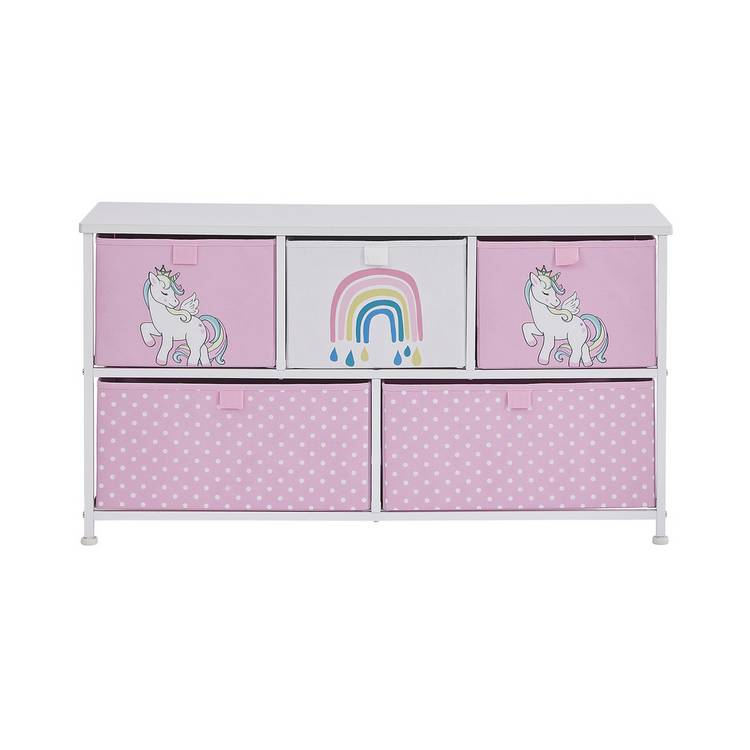 Liberty House Toys unicorn storage unit pink - British product
