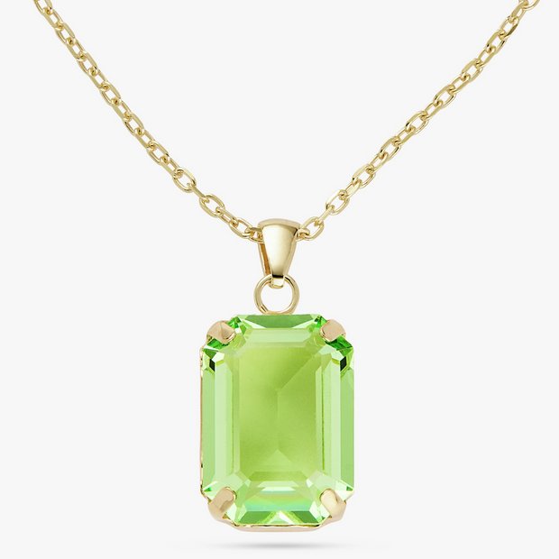 Revere green crystal pendant necklace, UK version