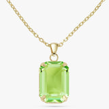Argos Revere 9ct Gold Plated Silver Green Crystal Pendant Necklace- Buy online at McGrocer